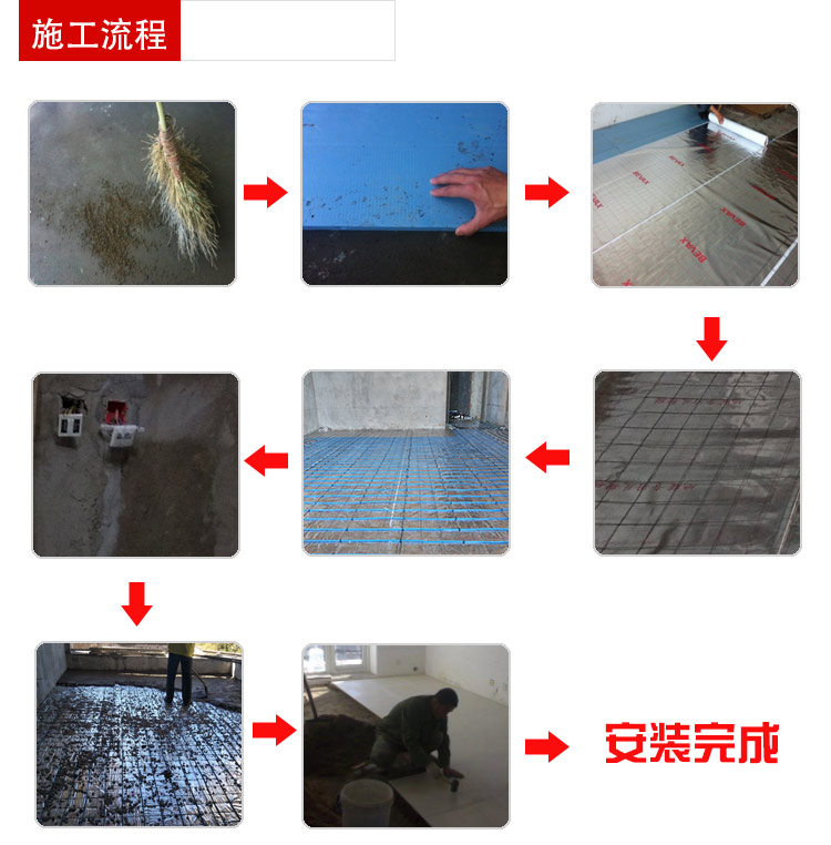 發熱電纜施工流程